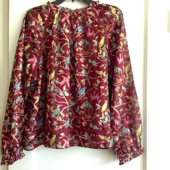 Point Sur Ruffle-Neck Popover In Menagerie Print - Picture 3 of 10